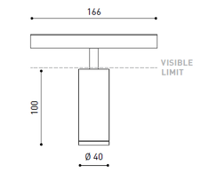 6,5W šviestuvas TOP į magnetines sistemas, 3000K, IP20, baltas, DALI