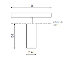 6,5W šviestuvas TOP į magnetines sistemas, 3000K, IP20, juodas
