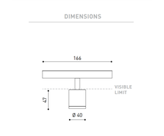 6,8W šviestuvas į magnetines sistemas TOP MINI, 48V, 3000K, 56°, juodas