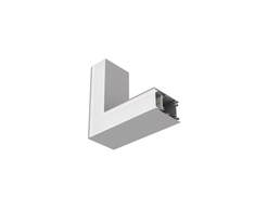 6,90W LED linijinio šviestuvo OFFICE LINEAR L formos sujungimas, pilkas, 3000/4000K, mikroprizmatinis dangtelis