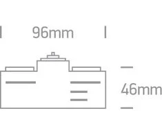 3 fazių bėgelio adapteris, juodas, 41002A/B