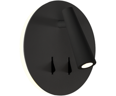 6W + 3W LED sieninis šviestuvas PANAU, juodas, 3000K, A3660001N