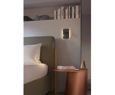 Bikuva.lt 6W + 3W LED sieninis šviestuvas QUDA, juodas, 3000K, šviesos kampas 120°, skaitymo šviestuvėlio - 20°, 01-1492