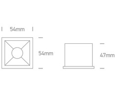 6W LED įleidžiamas šviestuvas, juodas, 3000K, 50106B/B/W