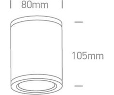 6W LED cilindro formos šviestuvas, baltas, 3000K, 67138C/W/W