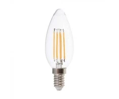 V-tac 6W LED filamentinė lemputė, E14, žvakės formos, 6500K