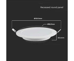 V-tac 6W LED įleidžiama panelė, balta, 3000K