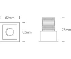 6W LED įleidžiamas pakreipiamas šviestuvas, baltas, 3000K, 51106M/W/W
