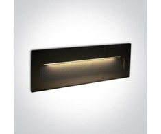 7W LED įleidžiamas sieninis lauko šviestuvas, juodas, 3000K, 68068C/B/W