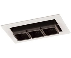 6W LED įleidžiamas šviestuvas HARPER, baltos/juodos sp., 3000K