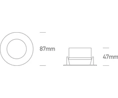 6W LED įleidžiamas vidaus/lauko šviestuvas, baltas, 2700/3000/4000K, dimeriuojamas, 10106P/W/V