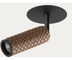 6W LED įleidžiamo montavimo pakreipiamas šviestuvas COCO, juodos/rudos sp., 2700K, dimeriuojamas