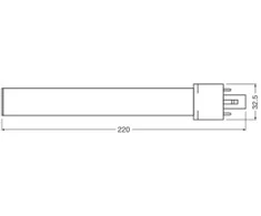 Osram 6W LED lemputė DULUX, G23, baltos matinės sp., 3000K