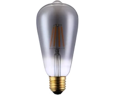 6W LED lemputė, E27, dūmų sp., 2200K, dimeriuojama