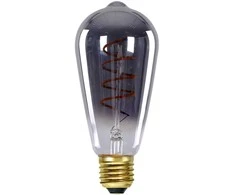 6W LED lemputė, E27, dūmų sp., 2200K, dimeriuojama