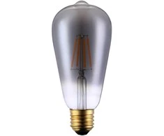 6W LED lemputė, E27, dūmų sp., 2200K, dimeriuojama