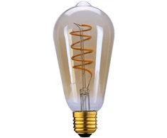 6W LED lemputė, E27, gintaro sp., 2200K, dimeriuojama