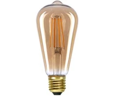6W LED lemputė, E27, gintaro sp., 2200K, dimeriuojama