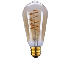 6W LED lemputė, E27, gintaro sp., 2200K, dimeriuojama