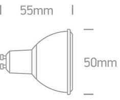 6W LED lemputė, GU10, 2700K, 7306CG/EW