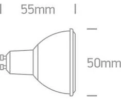 Bikuva.lt 6W LED lemputė, GU10, juoda, 3000K, 7306CBG/W