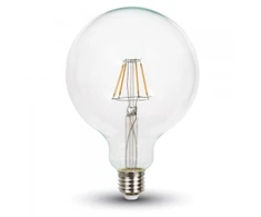 6W LED lemputė V-TAC, G125, E27, 6400K (šaltai balta)