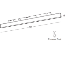 6W LED linijinis šviestuvas į magnetinę sistemą ZAMBELIS MAGNETIC 6MM, žalvario sp., 3000K, DALI, 25250
