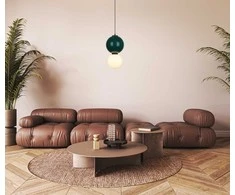 6W LED pakabinamas šviestuvas PIEVE, juodos/žalios/baltos sp., 3000K