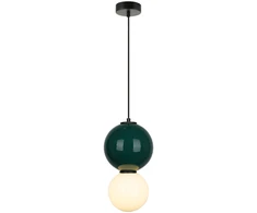 6W LED pakabinamas šviestuvas PIEVE, juodos/žalios/baltos sp., 3000K