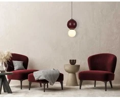 6W LED pakabinamas šviestuvas PIEVE, raudonos/violetinės/matinės baltos sp., 3000K
