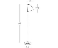 6W LED pastatomas lauko šviestuvas, grafito sp., 3000K, E283