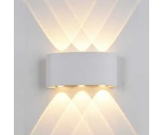6W LED sieninis fasado šviestuvas GILBERTO, baltas, 3000K