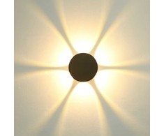 Sieninis šviestuvas 6W LED sieninis fasado šviestuvas MACBA, juodas, 3000K