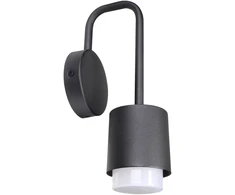 6W LED sieninis fasado šviestuvas SORANO, juodas, 3000K, IP44