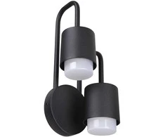 Lubinis šviestuvas Italux 6W LED sieninis fasado šviestuvas SORANO, juodas, 3000K, IP44