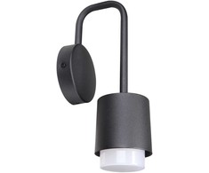 6W LED sieninis fasado šviestuvas SORANO, juodas, 3000K, IP44