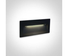 6W LED sieninis įleidžiamas fasado šviestuvas, juodas, 2200/2700/3000/4000K, IP65, 68068B/B/V