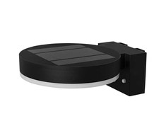6W LED sieninis lauko šviestuvas ENDURA STYLE, juodas, 3000K, dimeriuojamas, su judesio davikliu ir saulės baterija