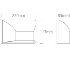 6W LED sieninis šviestuvas, baltos sp., 2700/3300/4000K, IP65, 67396/W/V