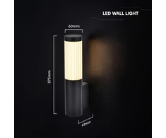 6W LED sieninis šviestuvas, juodas, 3000K, IP44