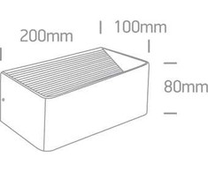 6W LED sieninis šviestuvas, juodas, 3000K, 67466B/B/W