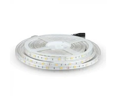 V-tac 6W/m LED juosta, 30LED/m, 3000K, IP65, 5 metrų ritė