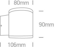 6W LED cilindro formos šviestuvas, baltas, 3000K, 67138E/W/W