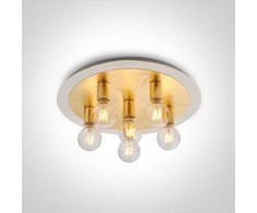 Lubinis šviestuvas 6x12W paviršinis lubų šviestuvas, žalvario sp., E27, 62172C/BS