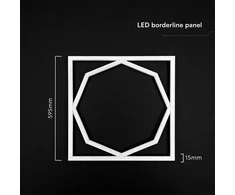 72W LED panelė - šviečiantis rėmelis, 60x60cm, baltas, 6500K