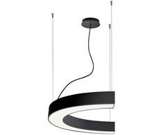73W LED pakabinamas šviestuvas SEMI, juodas, 4000K, PUSH, 1800mm, 3918-0018-4-B-D4