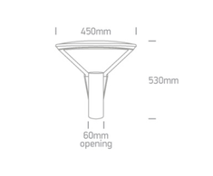 75W LED gatvės šviestuvas, juodas, 4000K, 70112/B/C