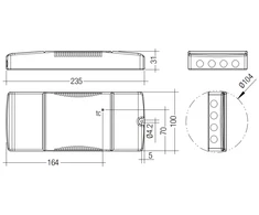 Bikuva.lt 75W maitinimo šaltinis TRIDONIC DC-STR magnetinėms sistemoms INSIGHT, 48V, PLC, dimeriuojamas