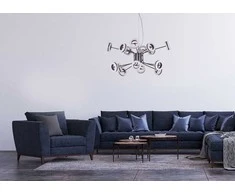 76,8W LED pakabinamas šviestuvas METIS, bronzos sp., 3000K
