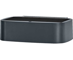 Sieninis šviestuvas 7,6W LED sieninis fasado šviestuvas ENDURA STYLE, tamsiai pilkas, 3000K, dimeriuojamas, su šviesos jutikliu ir saulės baterija